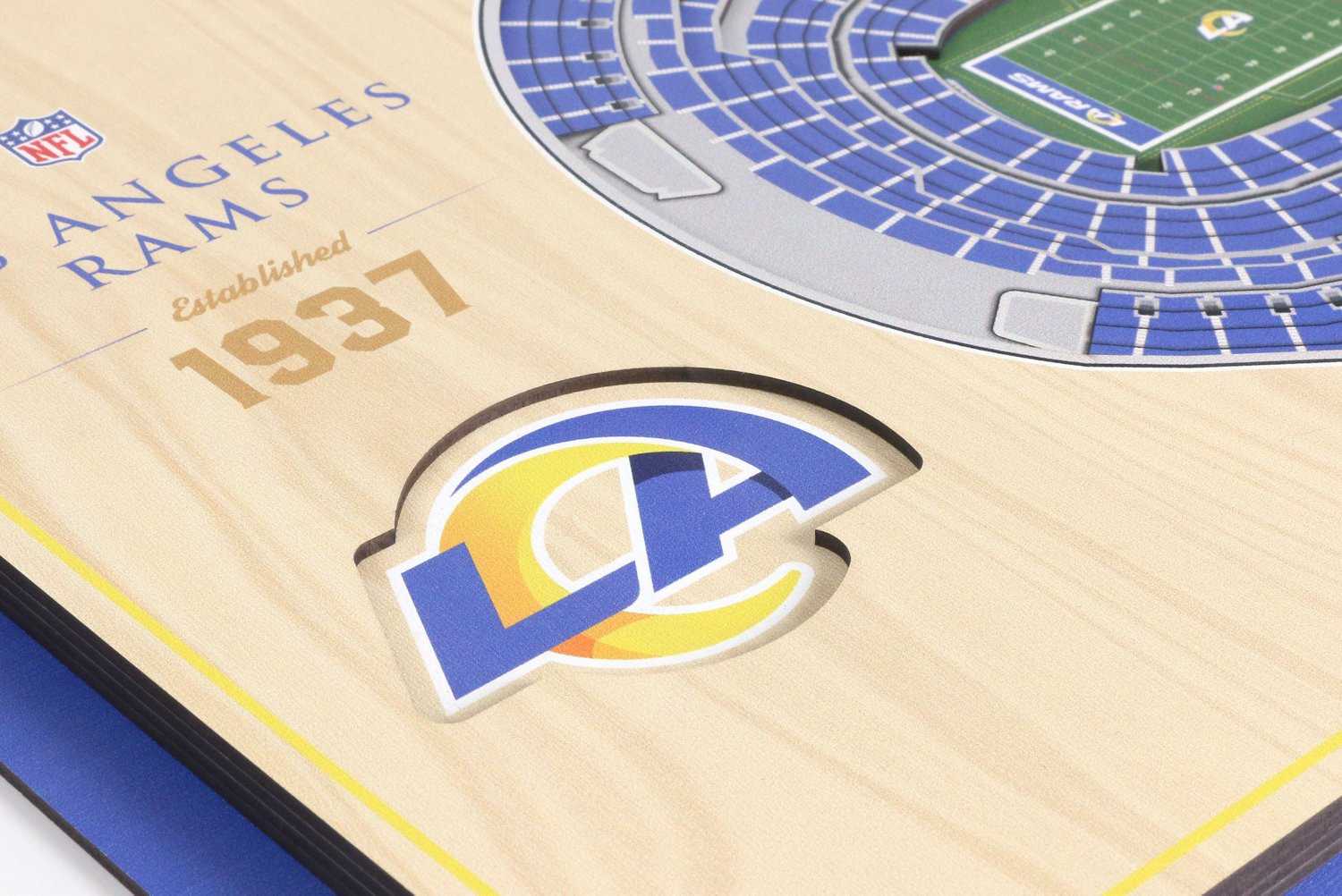 YouTheFan Los Angeles Rams 5-Layer Stadium Views 3-D Wall Art                                                                    - view number 3