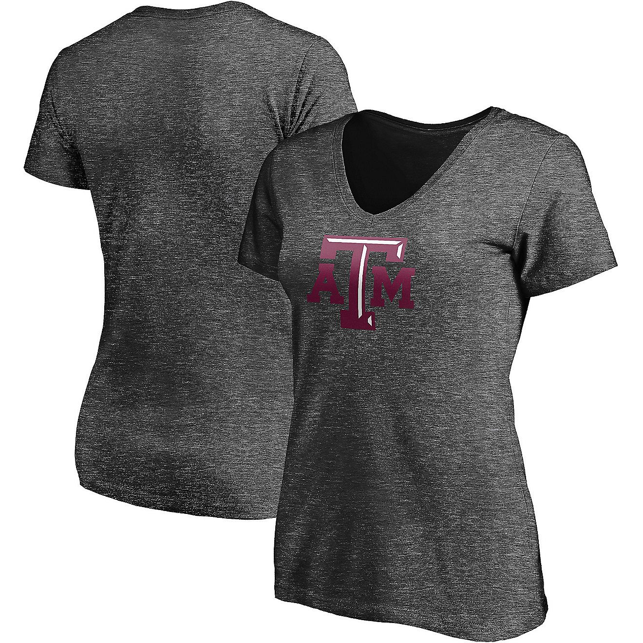 Texas A&M University Women's Primary Logo V-neck Graphic T-shirt                                                                 - view number 3