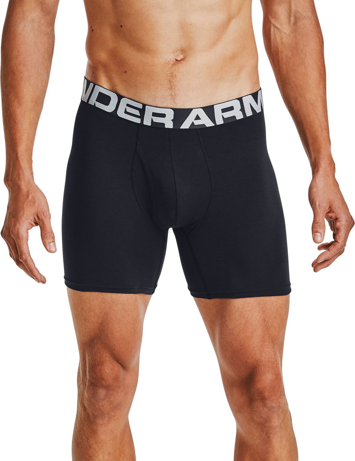 Under Armour Men's Charged Cotton 6 in Boxers 3Pack Academy