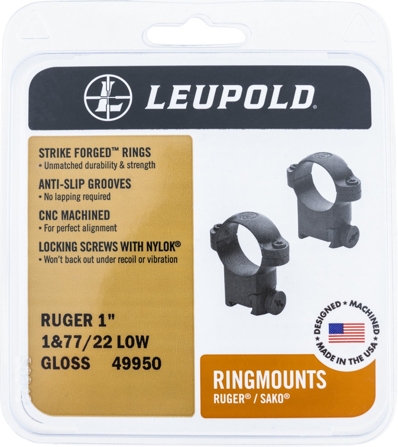 Leupold 50217 Ruger High Ring Mount Set - view number 1