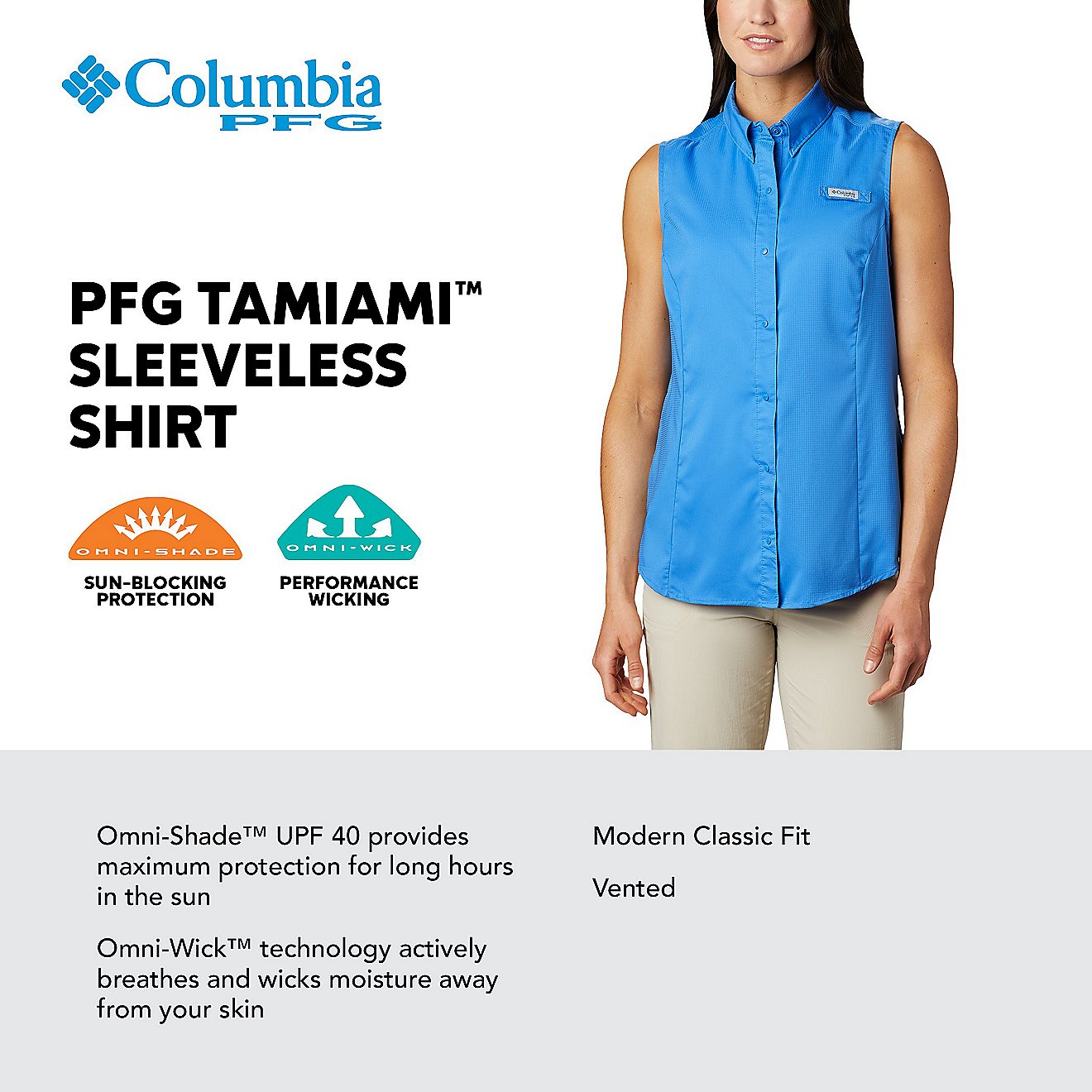 Columbia Sportswear Women's Tamiami Sleeveless Shirt                                                                             - view number 3