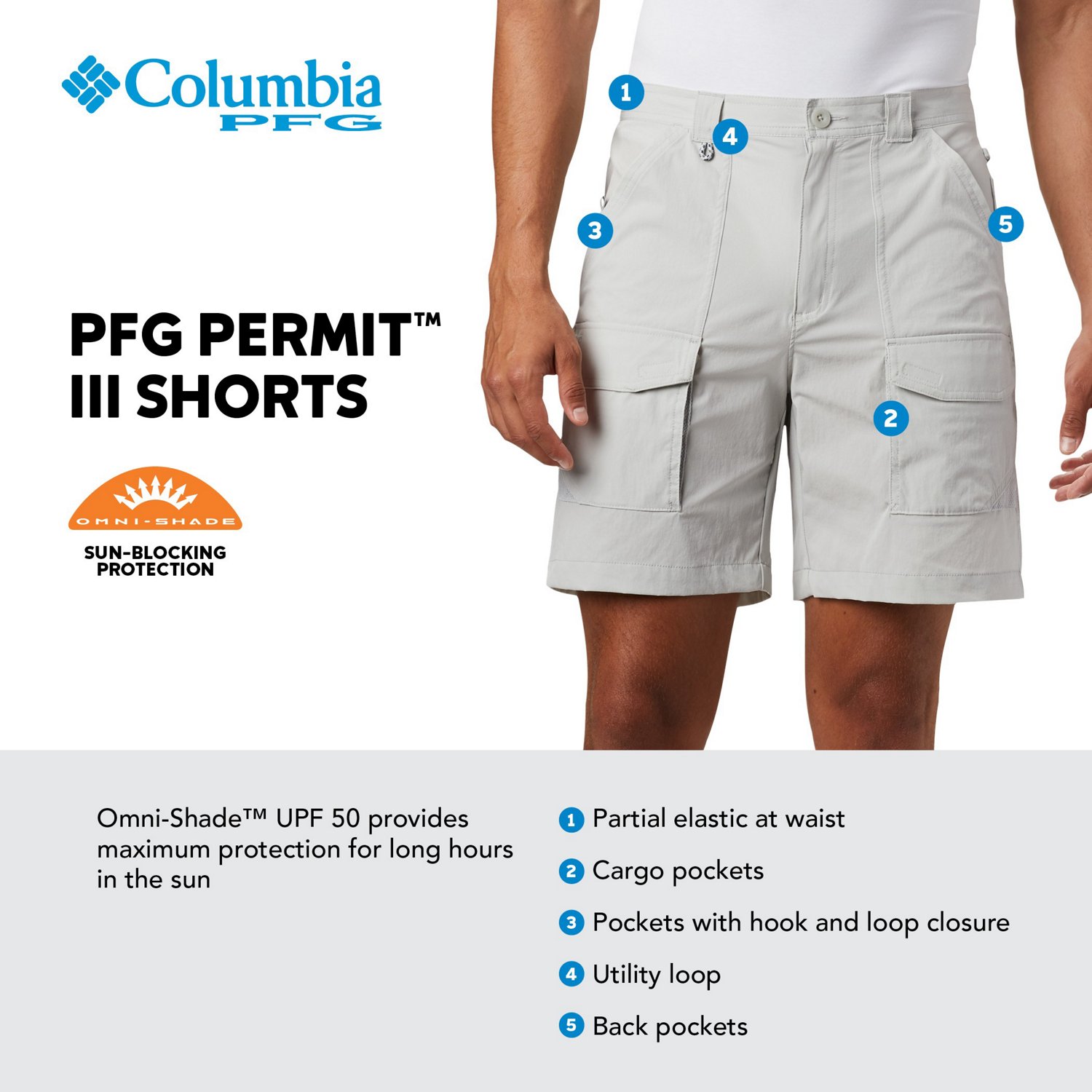 Columbia Sportswear Men's PFG Permit III Shorts                                                                                  - view number 3