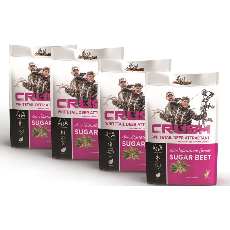 Ani-Logics Crush Ani-Signature Series Sugar Beet Granular 5 lb Whitetail Deer Attractant 4-Pack - Game Feed And Supplmnts at Academy Sports