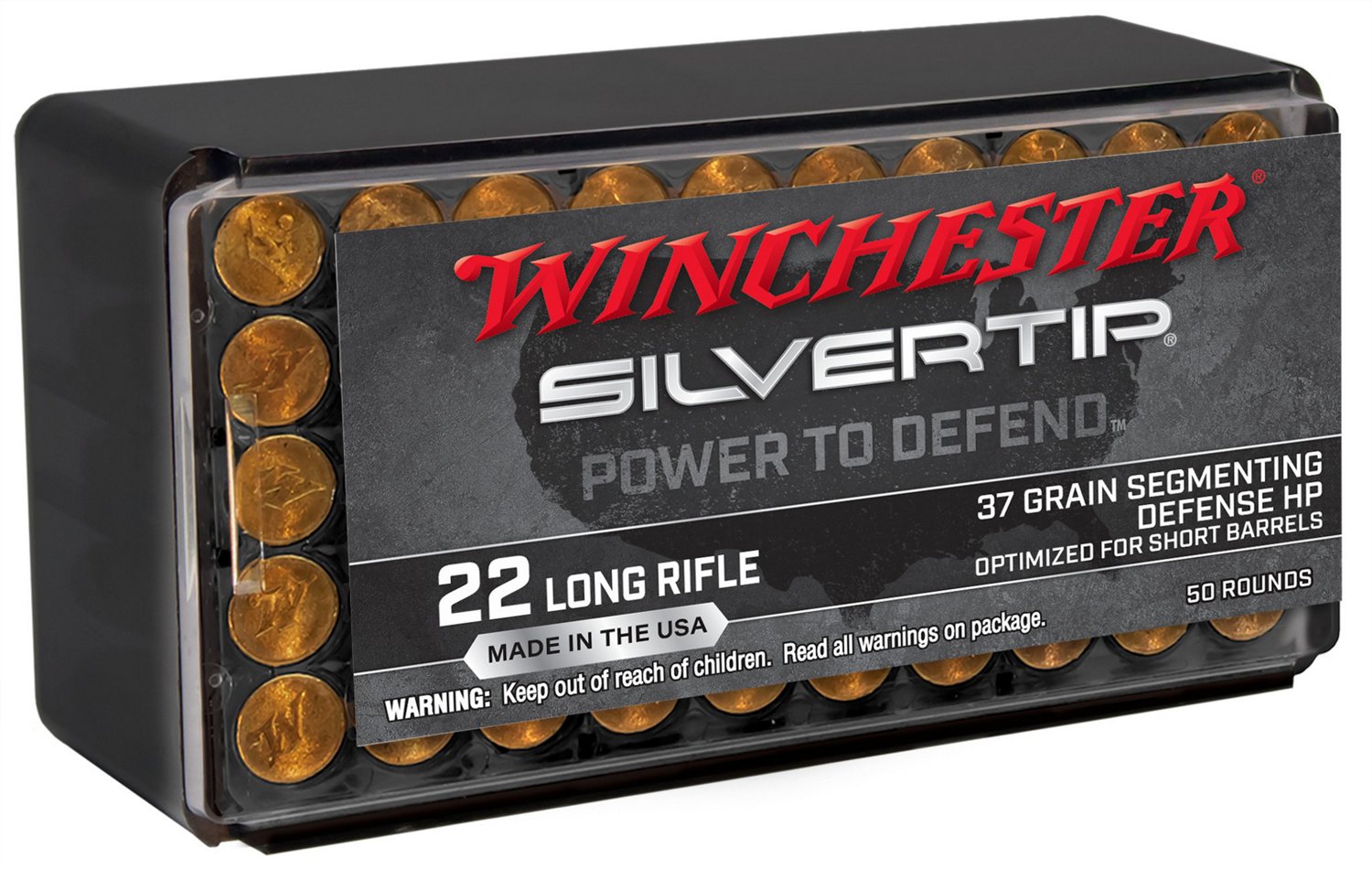 Winchester Silvertip .22 LR 37-Grain Rimfire Rifle Ammunition 