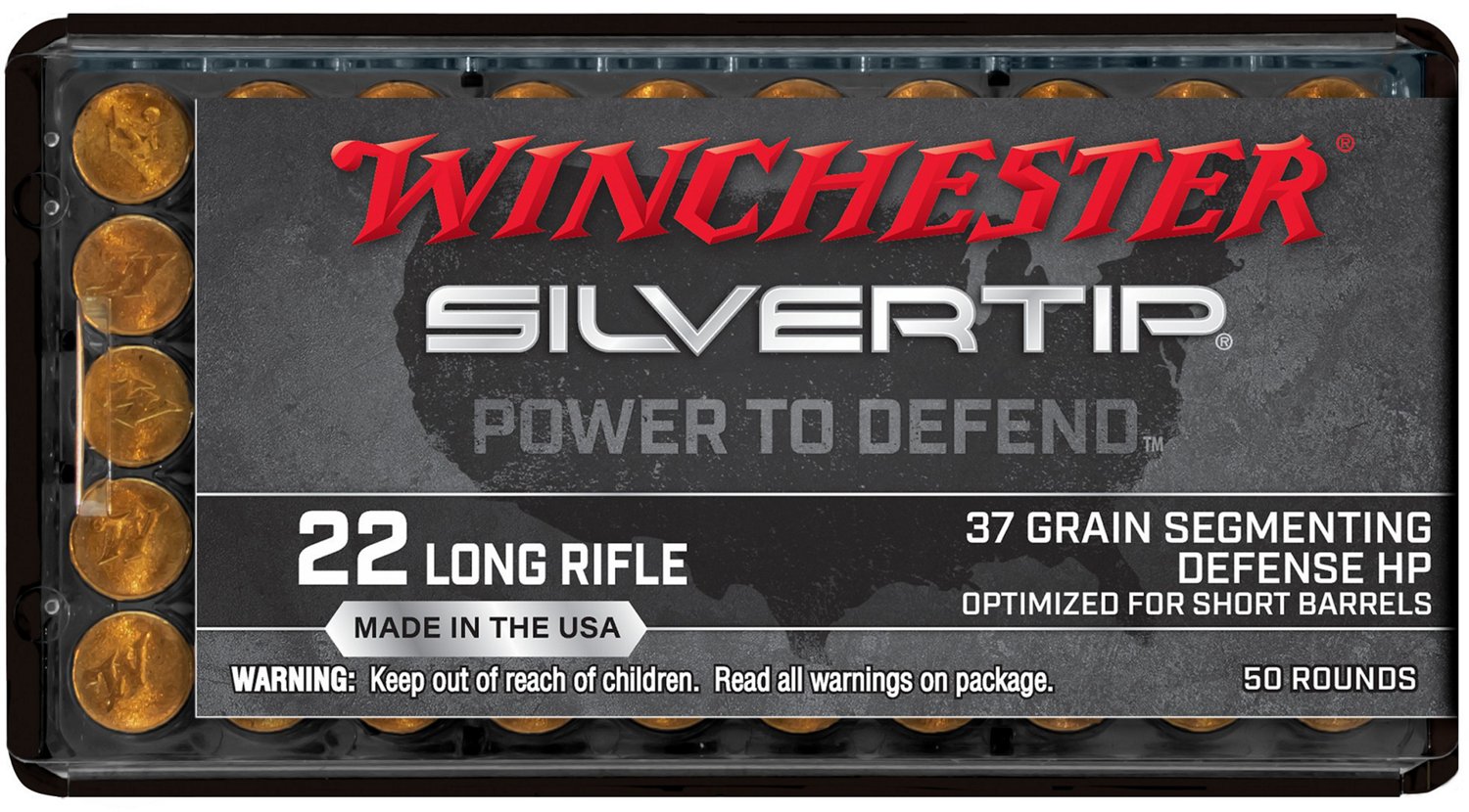 Winchester Silvertip .22 LR 37-Grain Rimfire Rifle Ammunition - 20 Rounds - view number 2