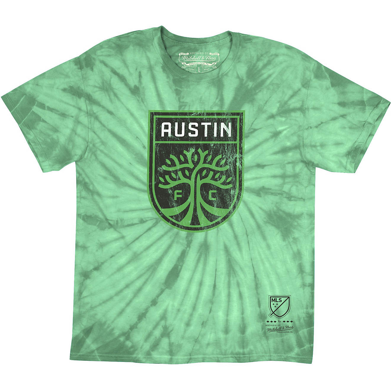 Mitchell & Ness Men's Austin FC Tie Dye Block Short Sleeve T-shirt                                                               - view number 1