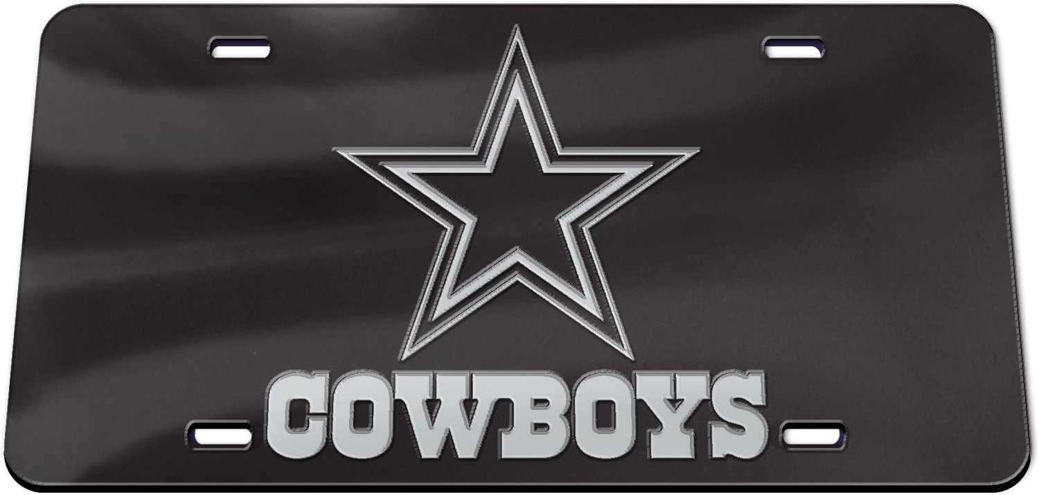 Dallas Cowboys Premium Black Long Lasting Zinc Alloy NFL License Plate  Frame – 2 Screw Tag Holder with Highlighted Team Pride and Team Cheer 