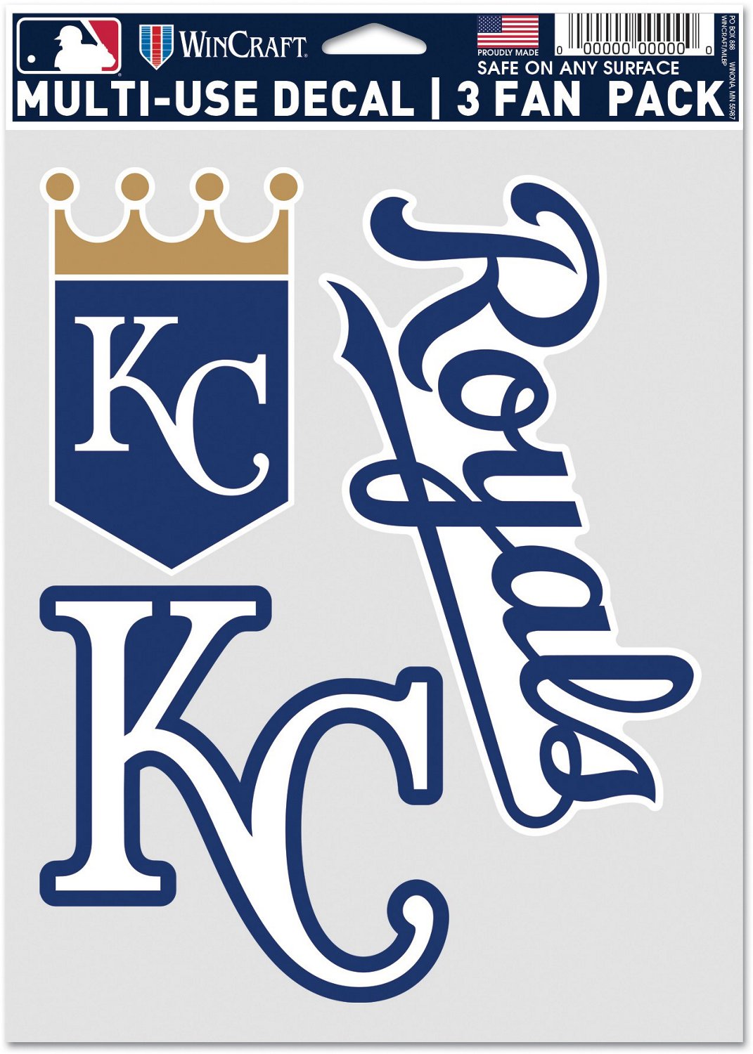 WinCraft Kansas City Royals Fan Decals 3-Pack | Academy