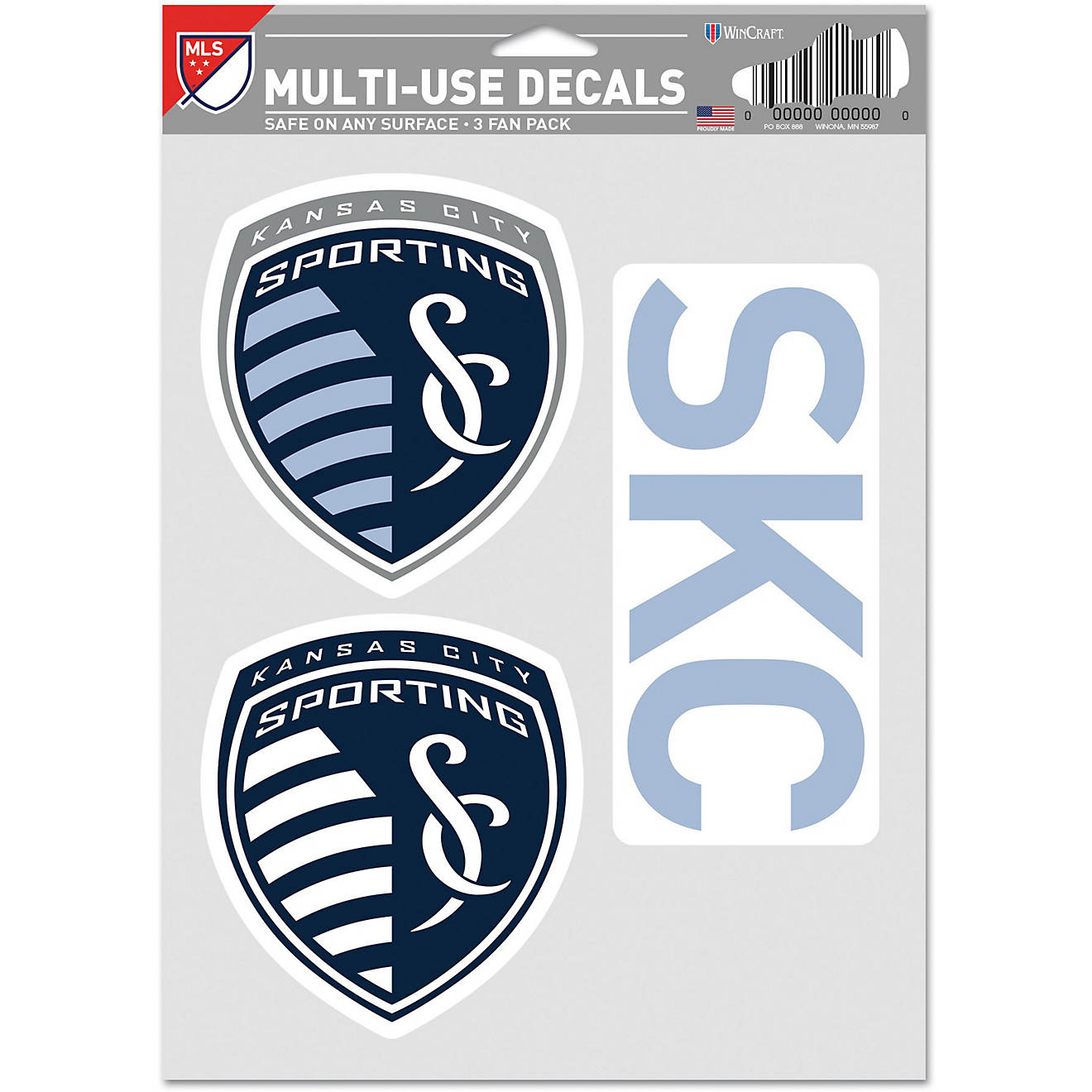 WinCraft Sporting Kansas City Fan Decals 3-Pack                                                                                  - view number 1