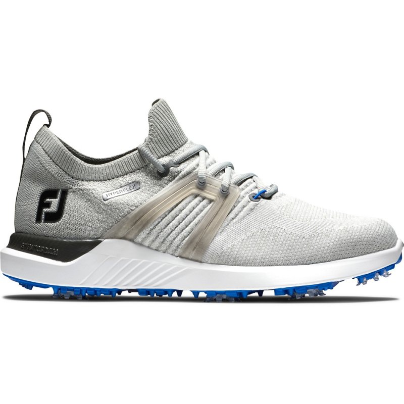 FootJoy Men's Hyperflex Spiked Golf Shoes Gray/White, 12 - Mens Golf Shoes at Academy Sports product image