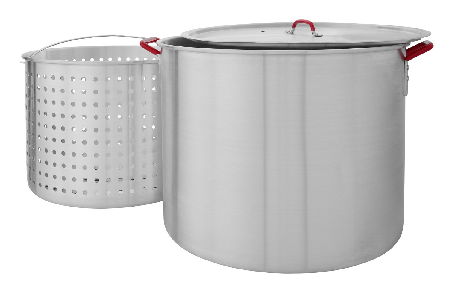 84 qt. Aluminum Cooking Stock Pot with Basket for Steaming Tamales Seafood  Crawfish Boiler with Lid CPES-4478 - The Home Depot