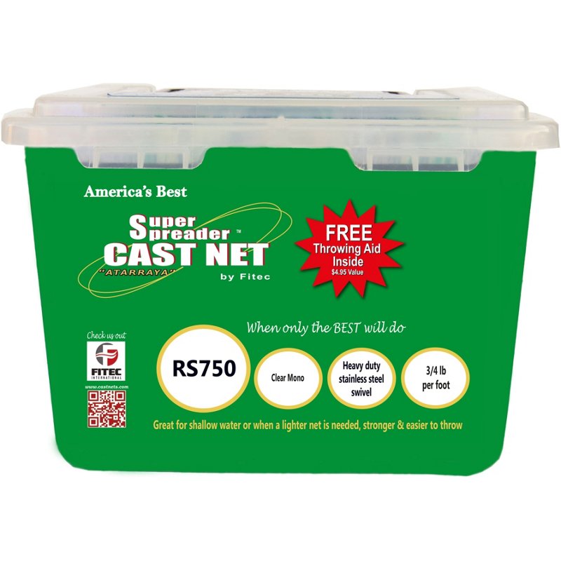 Fitec RS-750 Super Spreader Series 8 ft Cast Net Clear - Landg/ Dipnets * Seines at Academy Sports