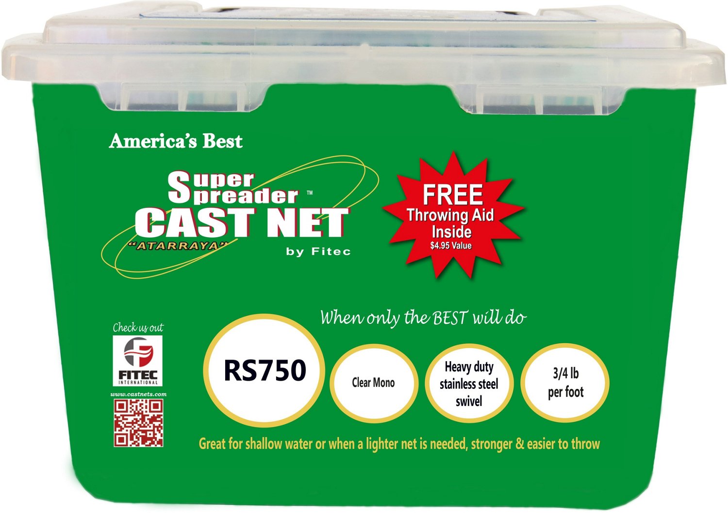 Fitec RS-750 Super Spreader Series 3 ft Cast Net
