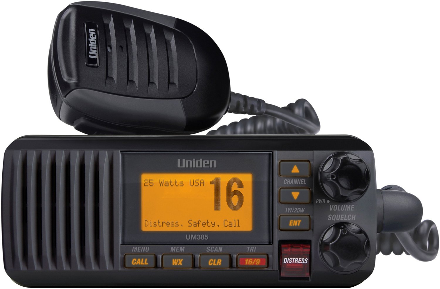 Uniden UM385BK 25Watt Fixed Mount Marine VHF Radio Academy