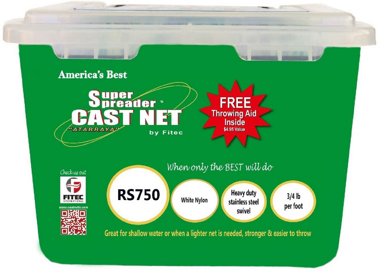 Fitec RS-750 Super Spreader Series 8 ft Cast Net