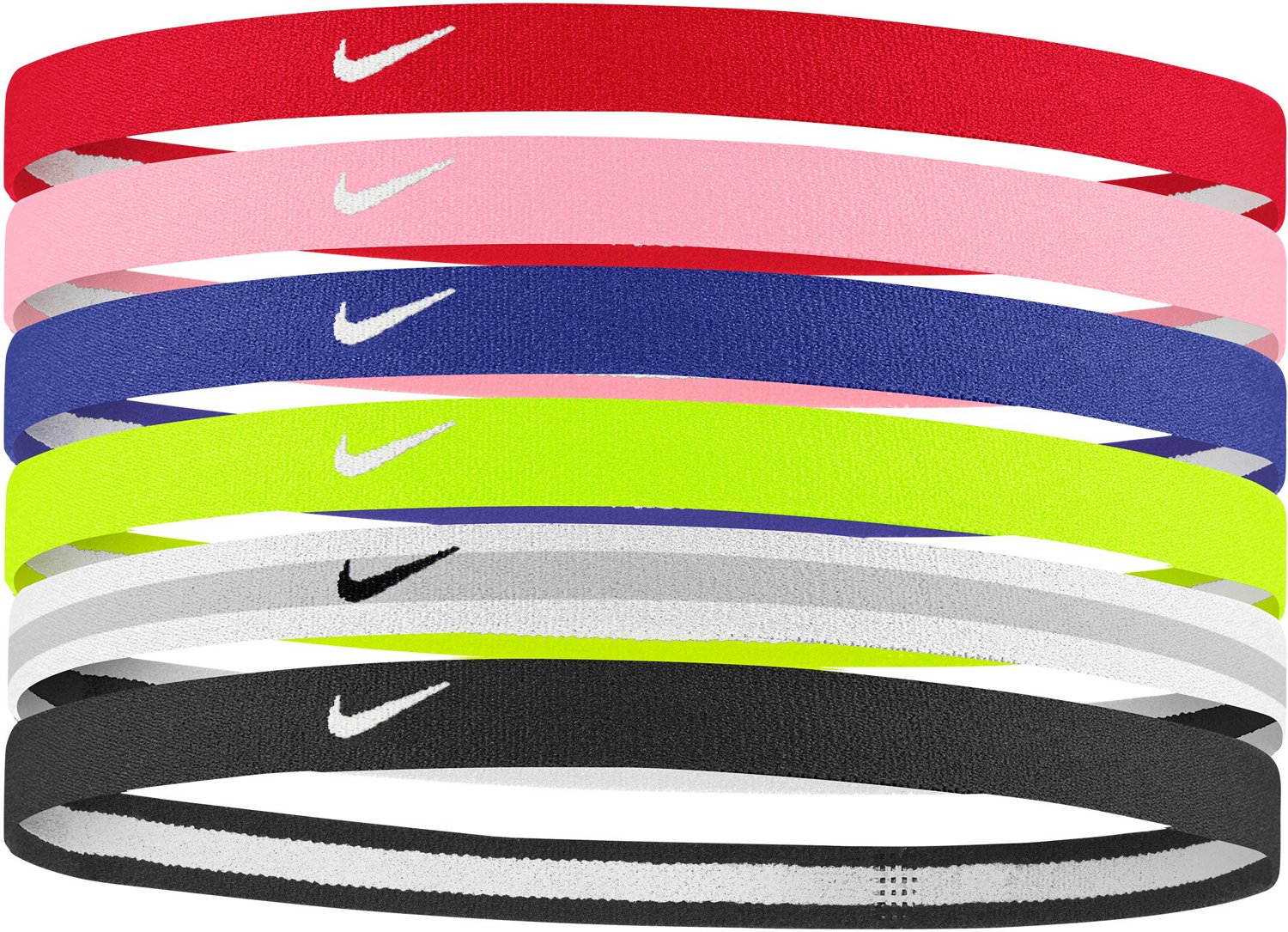 Nike Girls' Swoosh Sport Headbands 6-Pack                                                                                        - view number 1 selected