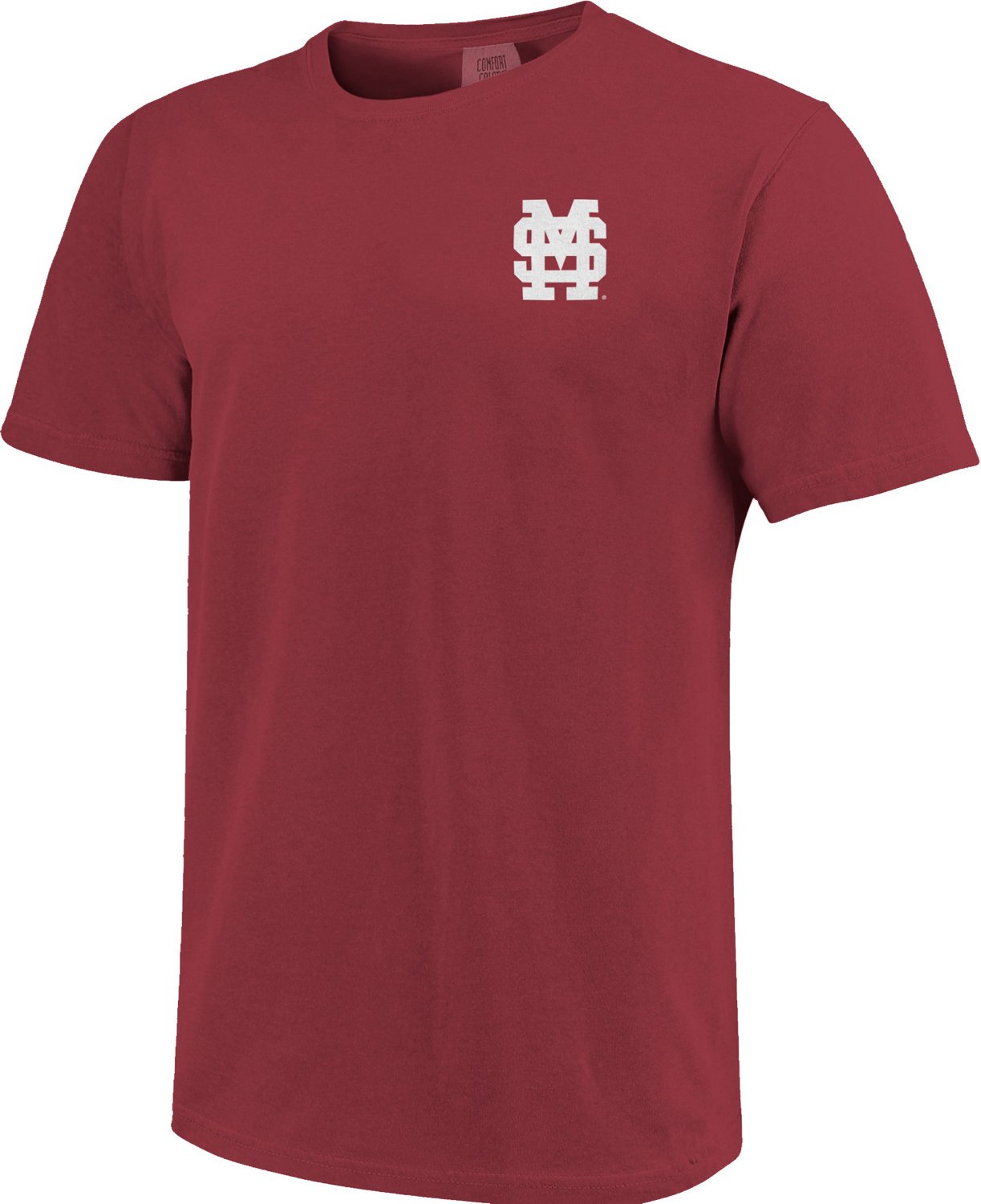 Image One Men's Mississippi State University Comfort Color Baseball Flag Short Sleeve T-shirt - view number 2