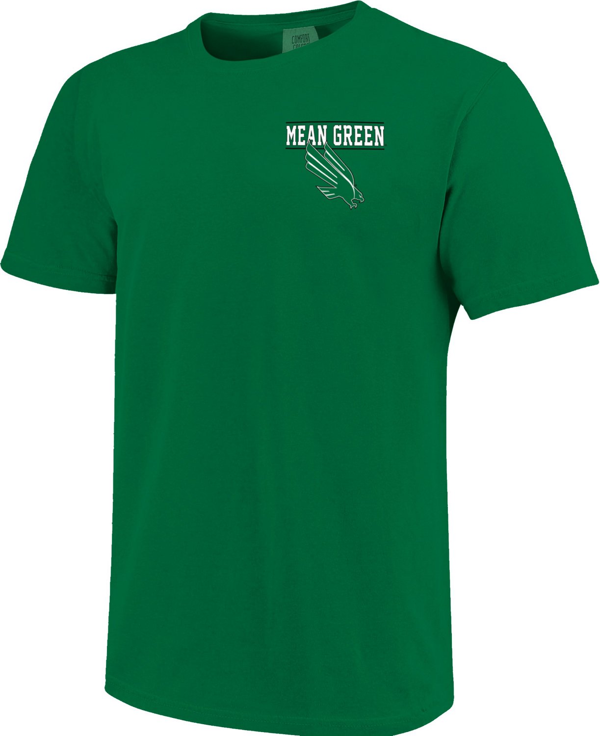 Image One Men's University of North Texas Comfort Color Striped Stamp Short Sleeve T-shirt - view number 2
