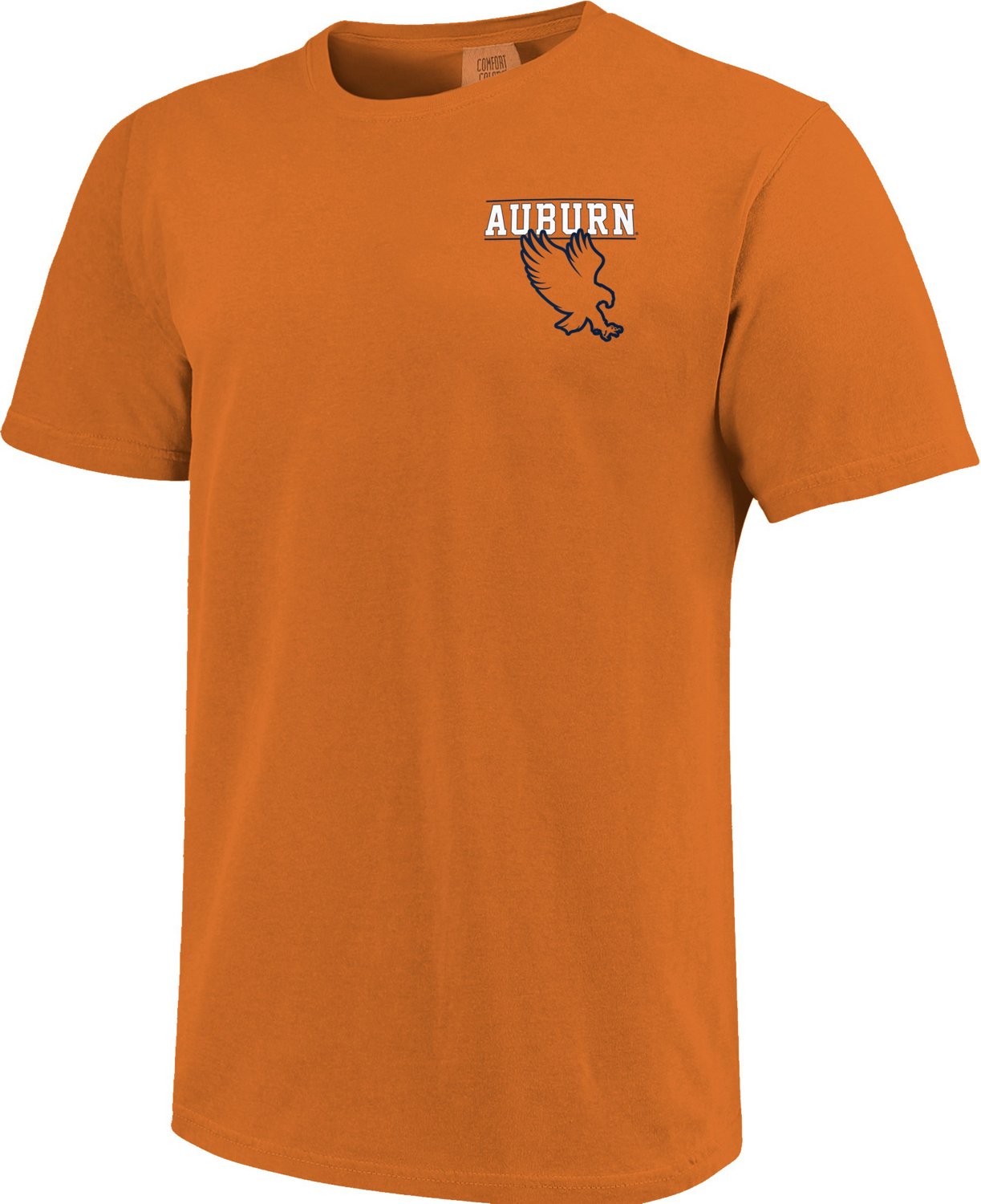 Image One Men's Auburn University Comfort Color Striped Stamp Short Sleeve T-shirt                                               - view number 2