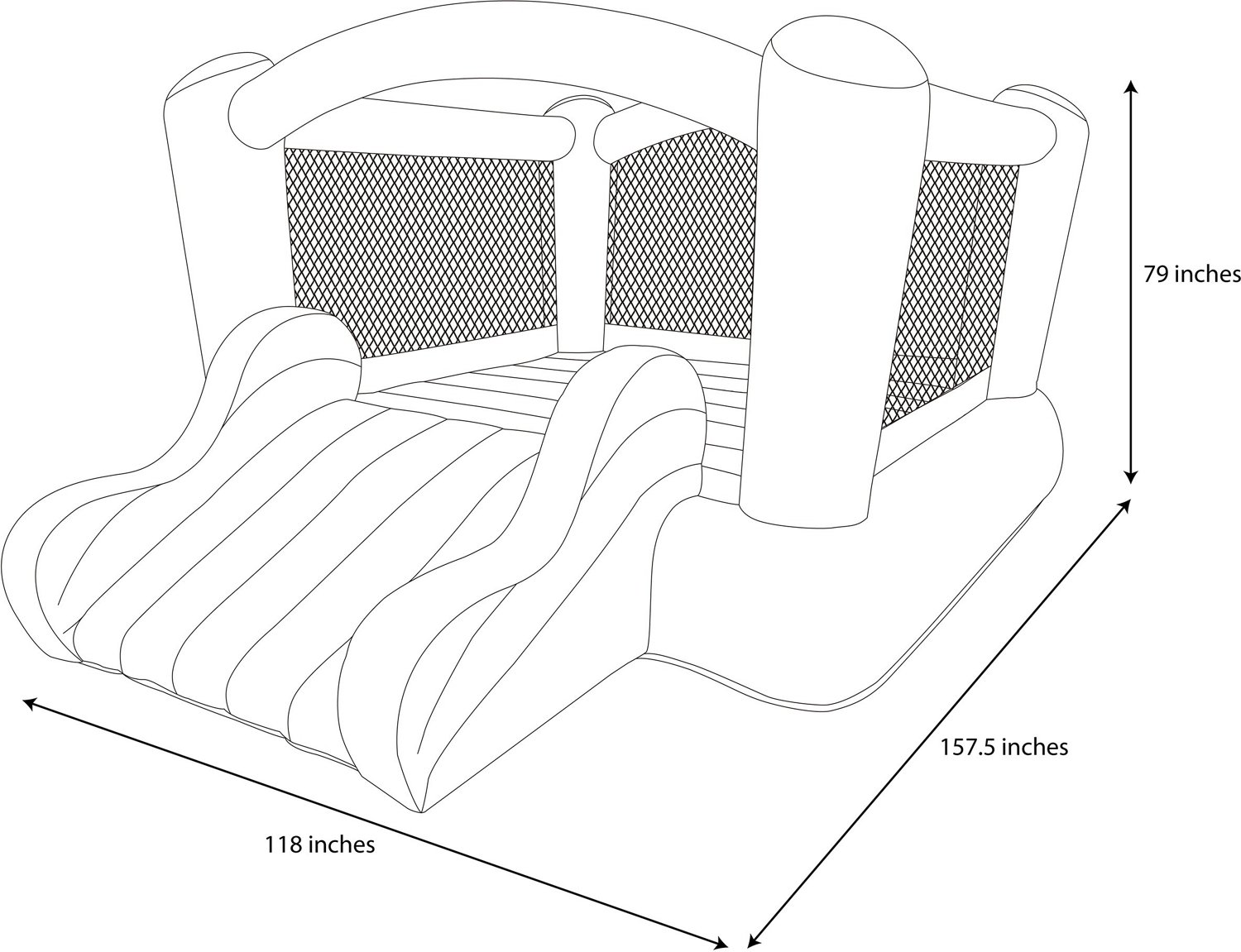 Sportspower My First Bounce House with Slide Academy