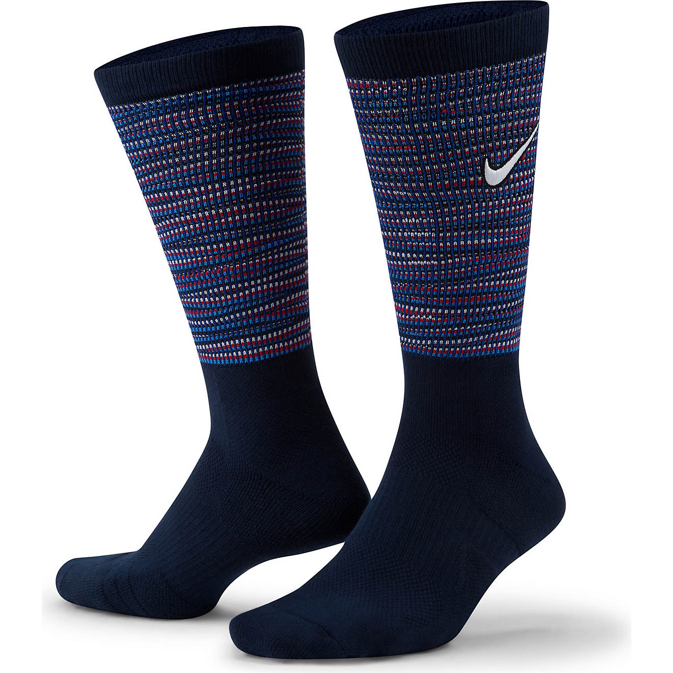 Nike Elite Basketball Pattern Arch Bands Support Crew Socks                                                                      - view number 1