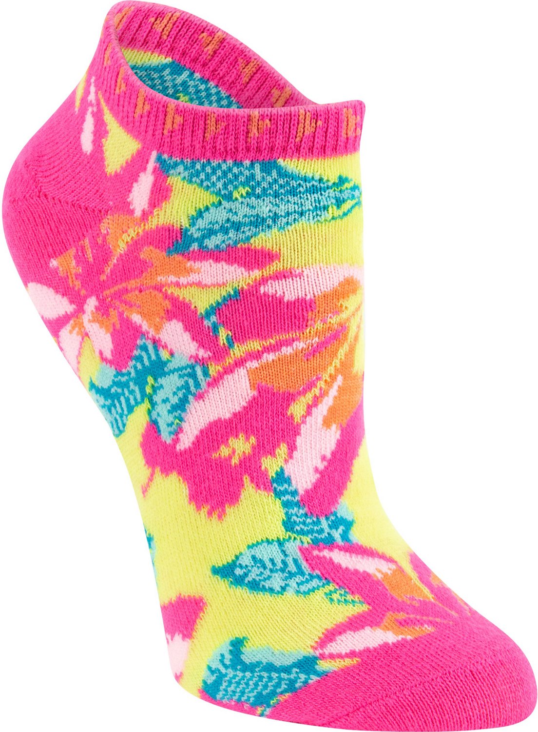 BCG Women's Tropical Flower No-Show Socks 6-Pack - view number 2