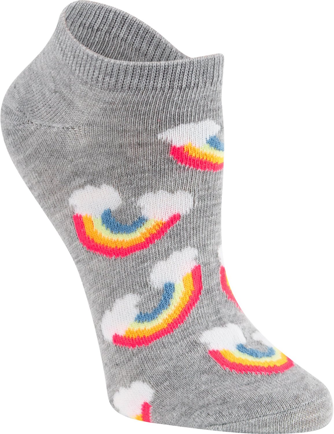 BCG Girls' No-Show Rainbow Fashion Socks 6 Pack - view number 2