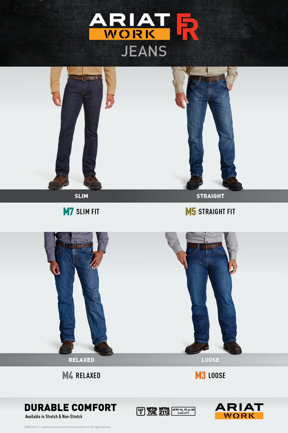 Ariat Men's Fire Resistant M4 Low Rise Boot Jean