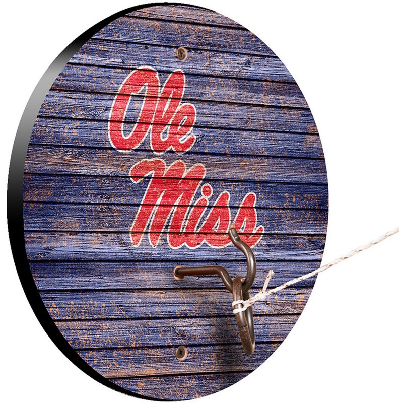 Victory Tailgate University of Mississippi Weathered Design Hook and Ring Game Red/Blue - Outdoor Games at Academy Sports