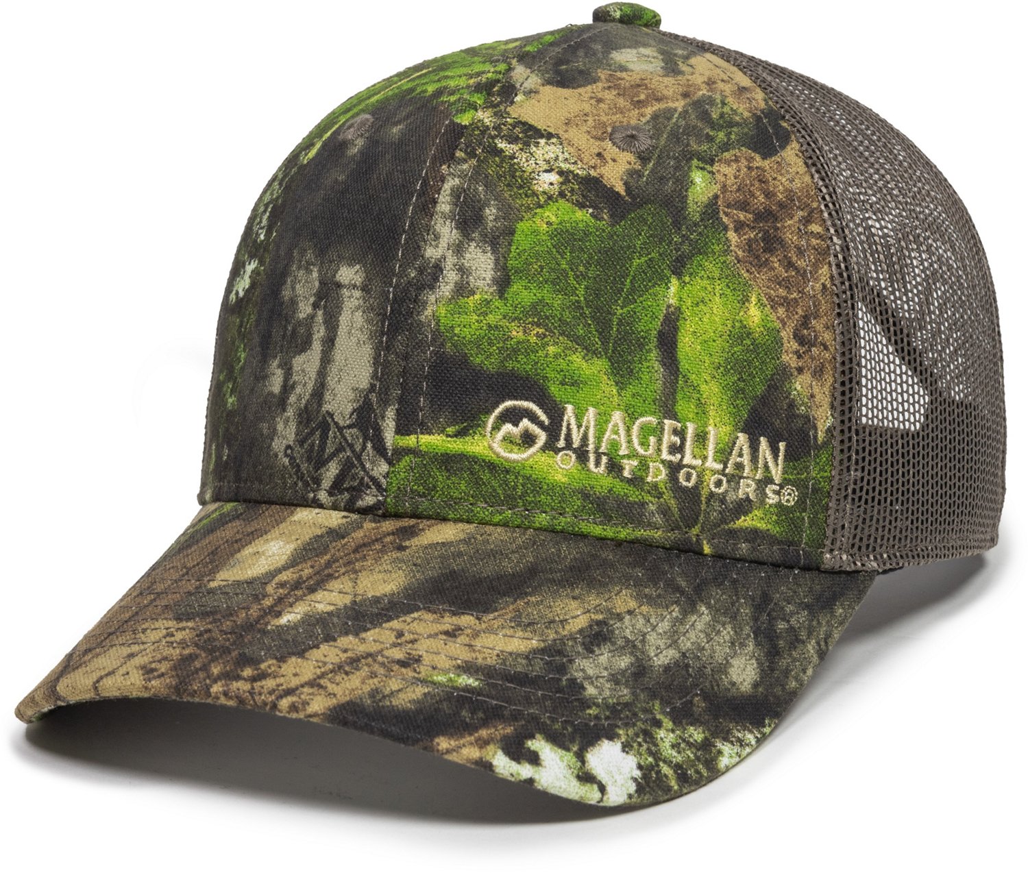 Magellan Outdoors Fishing Blue Gray Mesh Back Adult Adjustable Snapback Hat  Cap