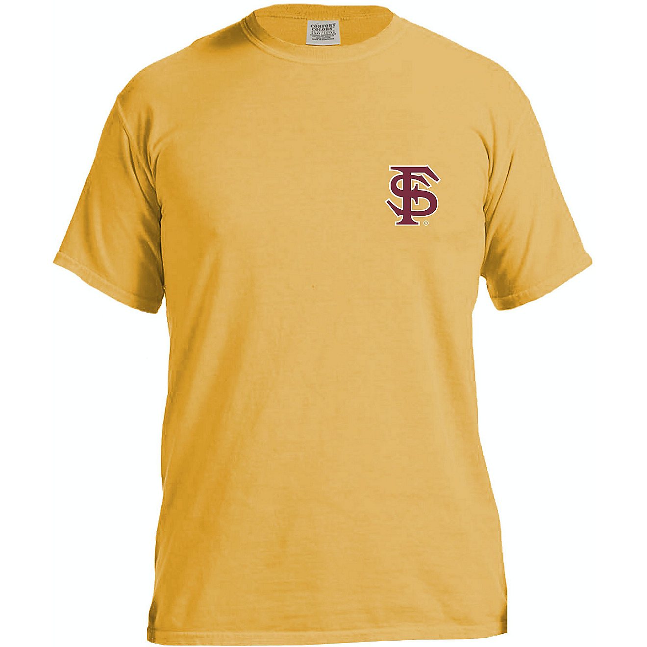 Image One Men's Florida State University Comfort Color State Baseball Laces Short Sleeve T-shirt                                 - view number 2