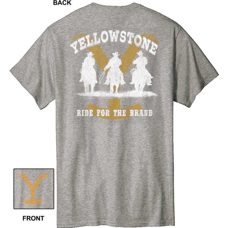 Yellowstone Men’s For the Brand Short Sleeve Shirt Gray, Medium - Men's Outdoor Graphic Tees at Academy Sports product image