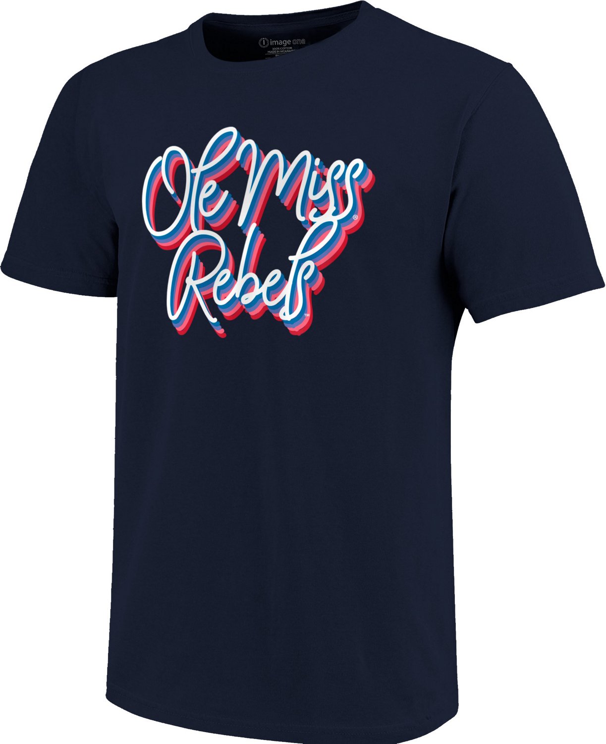 Image One Women's University of Mississippi Rainbow Girl Script Triblend Short Sleeve T-shirt - view number 2