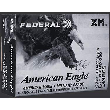 American Eagle .50 BMG 660-Gain Ammunition - 10 Rounds