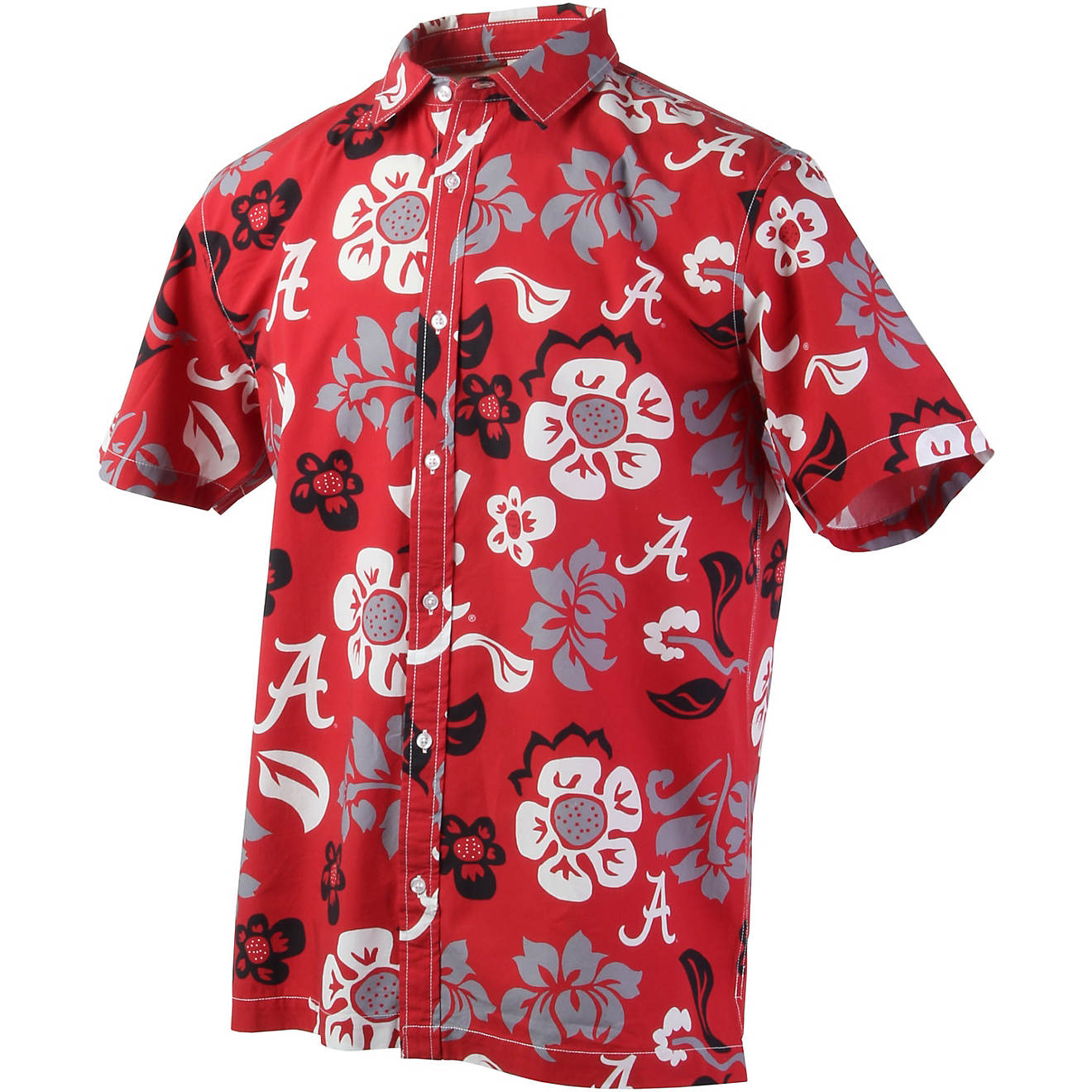 Wes and Willy Men's University of Alabama Floral Button Down Shirt                                                               - view number 1