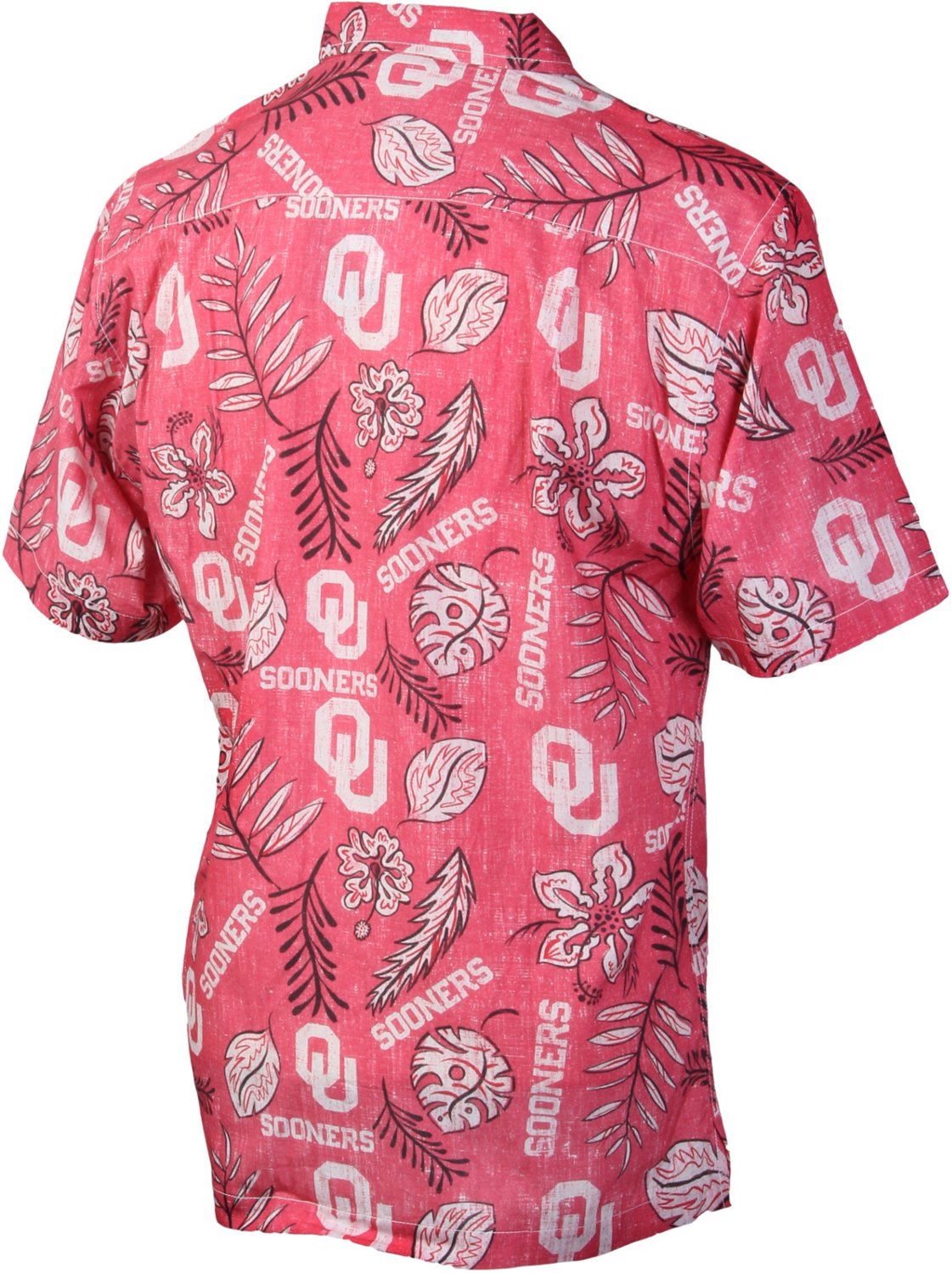 Wes and Willy Men's University of Oklahoma Vintage Floral Button Down Shirt - view number 2