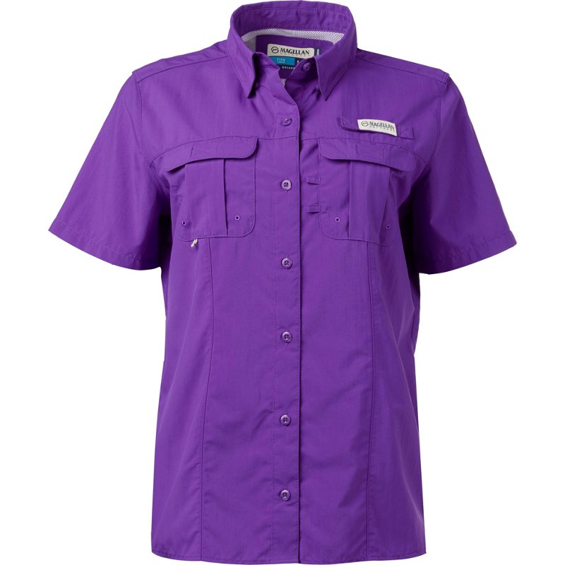 Magellan Outdoors Women's Laguna Madre Fishing Shirt Royal Purple, X-Small - Women's Fishing Tops at Academy Sports