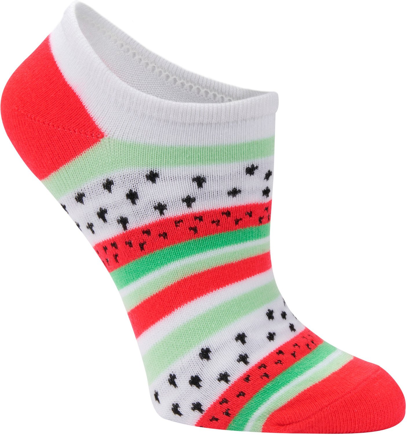 BCG Women's Watermelon No-Show Socks 6-Pack - view number 2