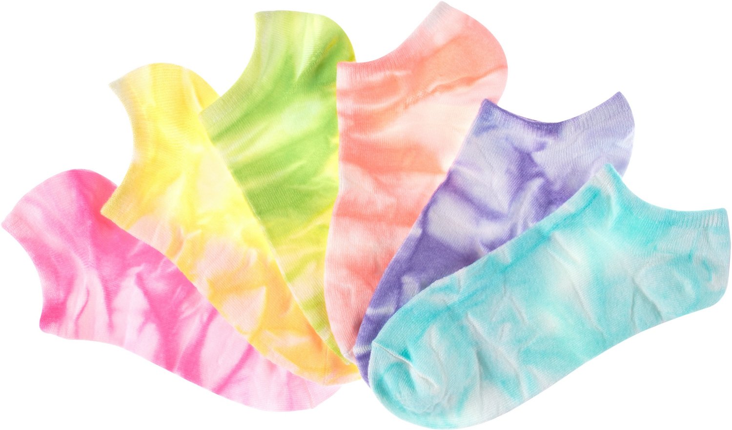 BCG Women's Tie-Dye No-Show Socks 6-Pack                                                                                         - view number 1 selected