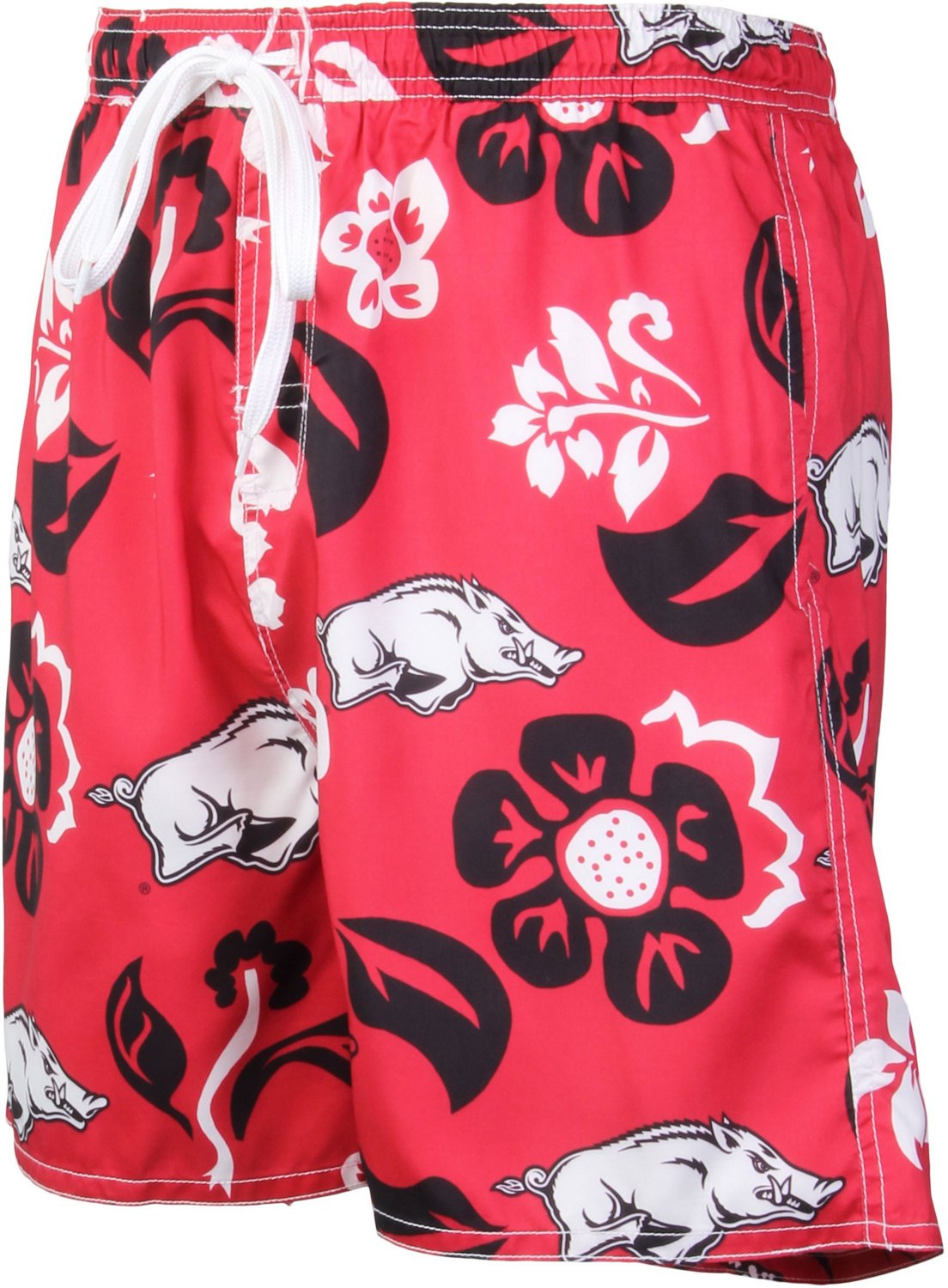 Wes and Willy Men's University of Arkansas Floral Swim Trunks | Academy
