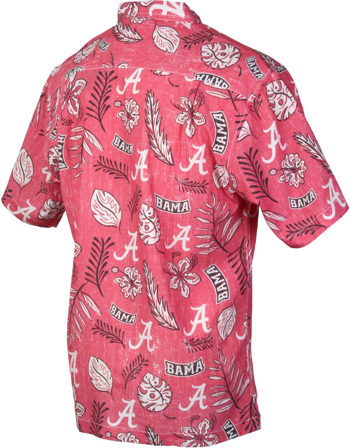 Wes and Willy Men's University of Alabama Vintage Floral Button Down Shirt                                                       - view number 2