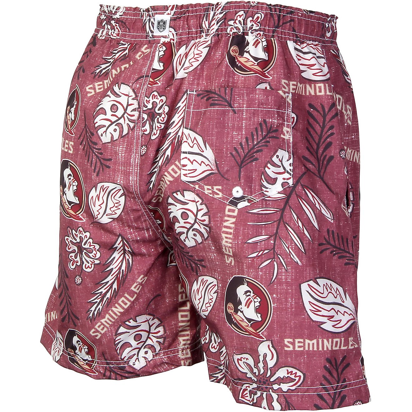 Wes and Willy Men's Florida State University Vintage Floral Swim Trunks                                                          - view number 2