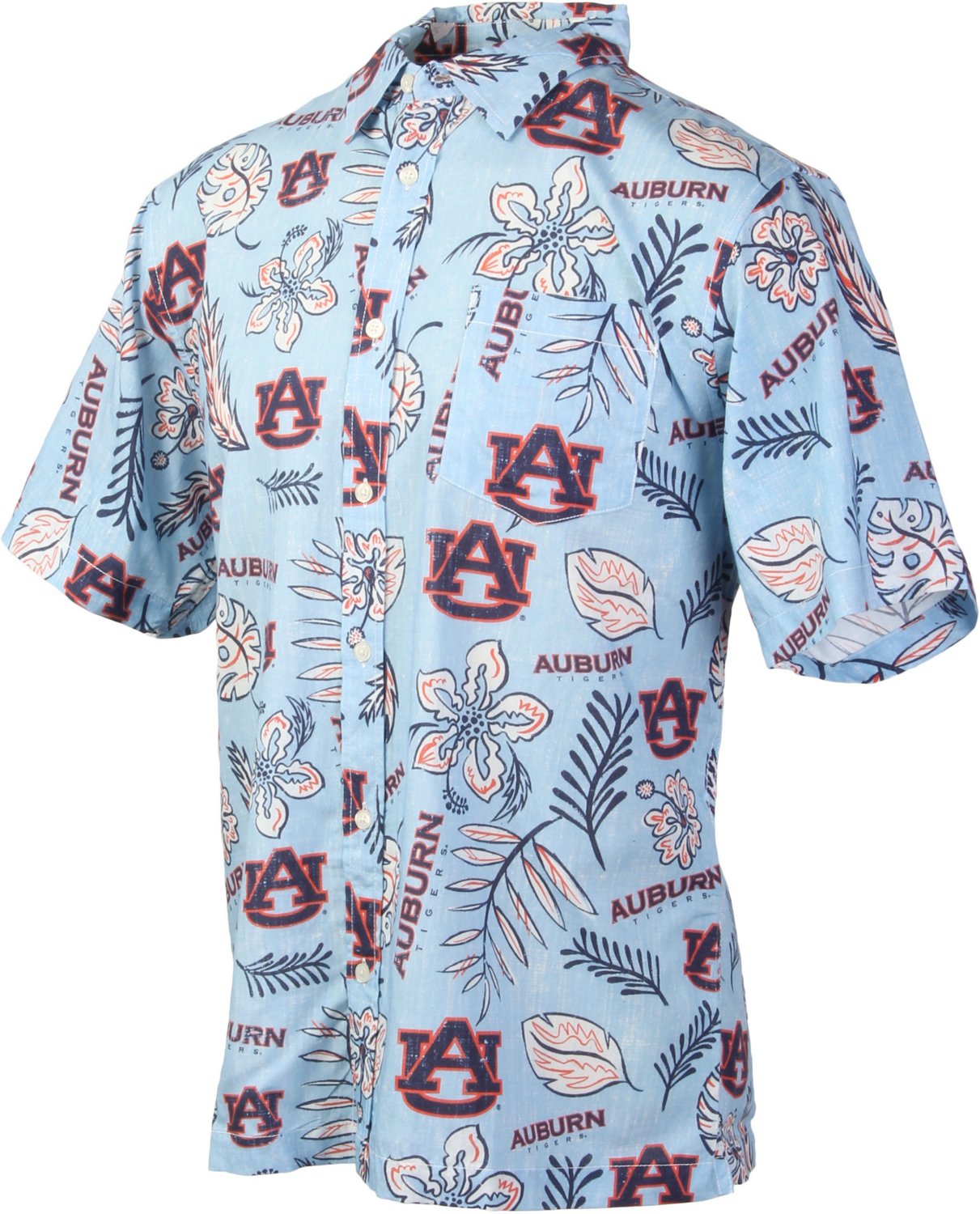 Wes and Willy Men's Auburn University Vintage Floral Button Down Shirt ...