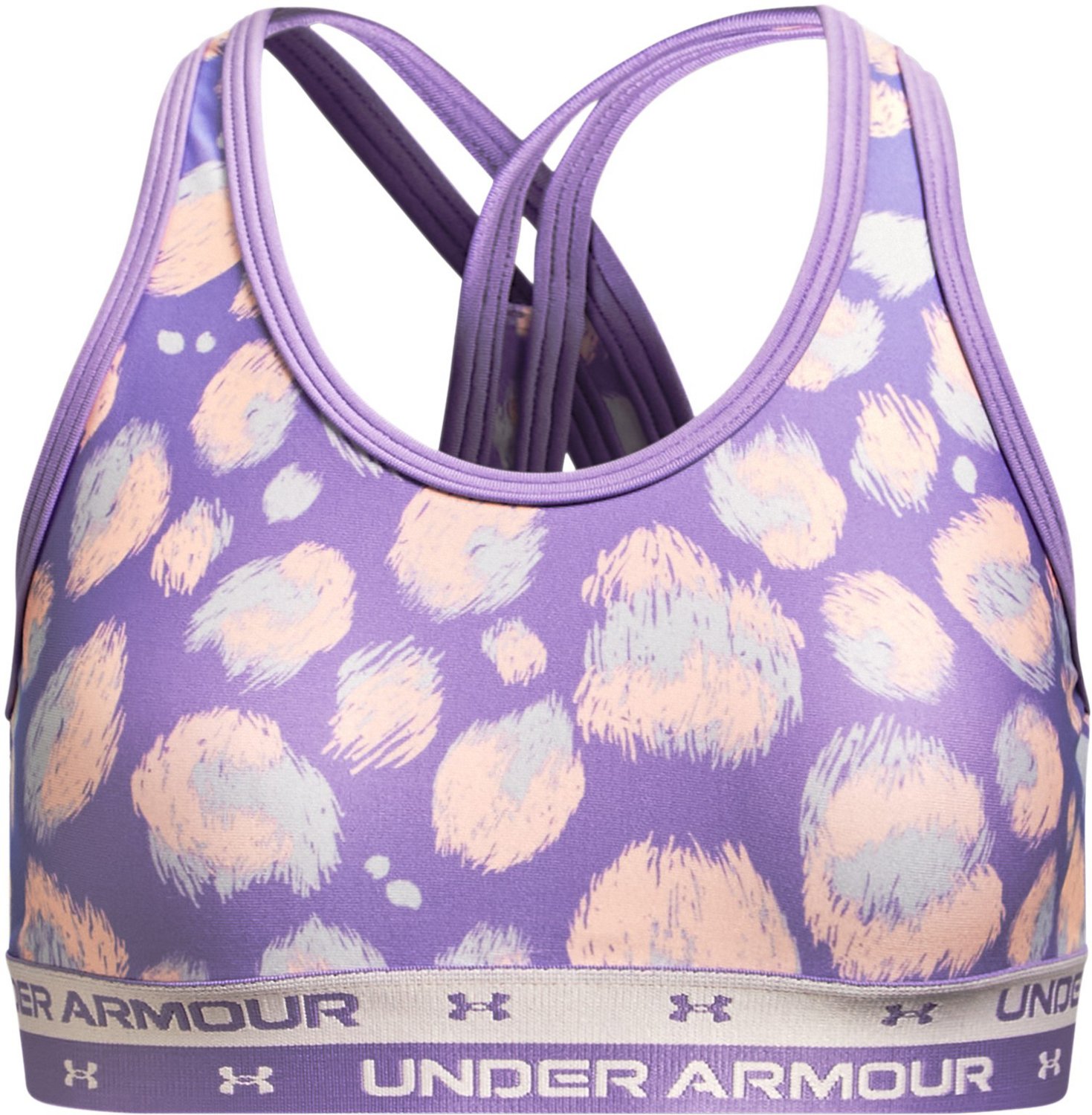 Under Armour Girls' Crossback Printed Sports Bra