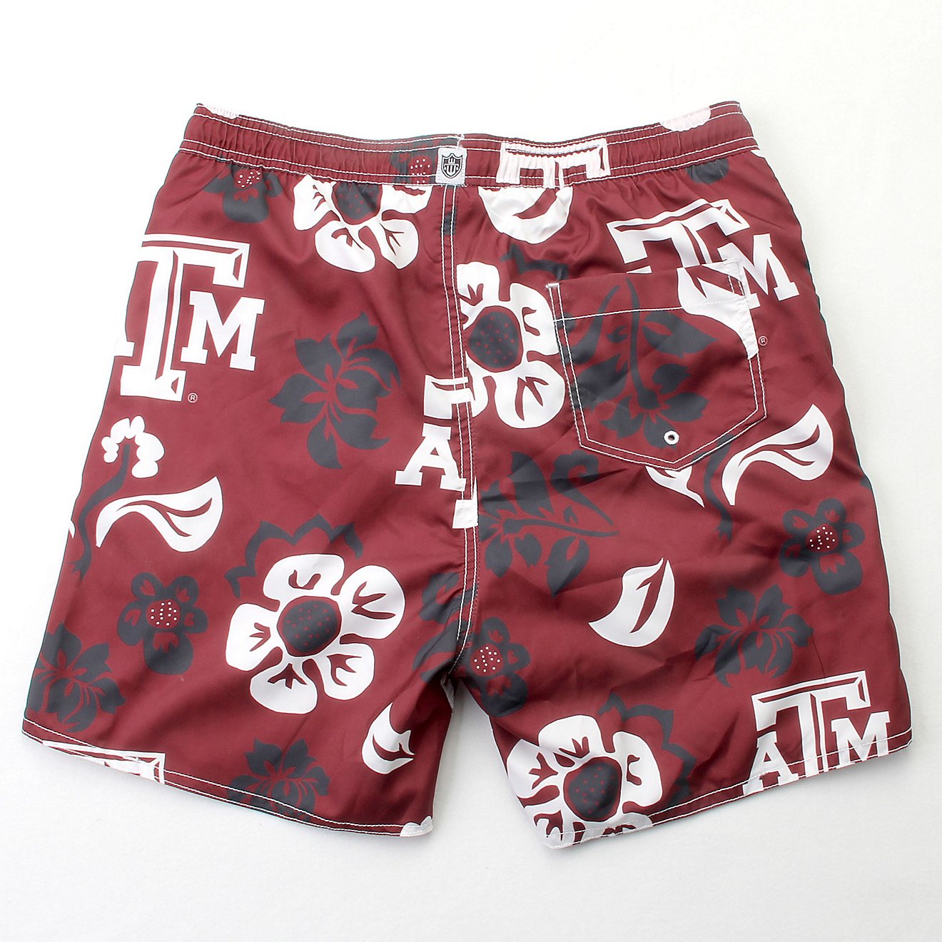 Wes and Willy Men's Texas A&M University Vintage Floral Swim Trunks                                                              - view number 4