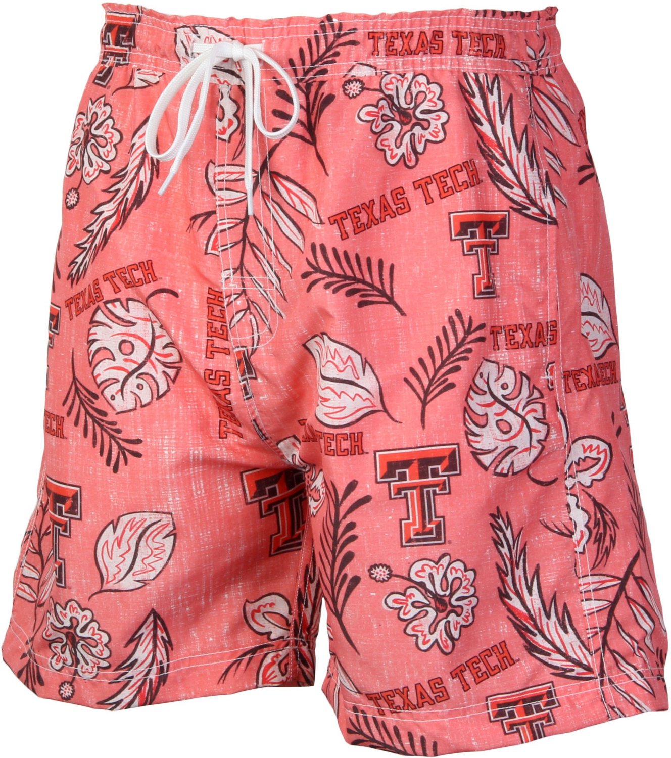 Men's Wes & Willy Red Texas Tech Red Raiders Vintage Floral Swim