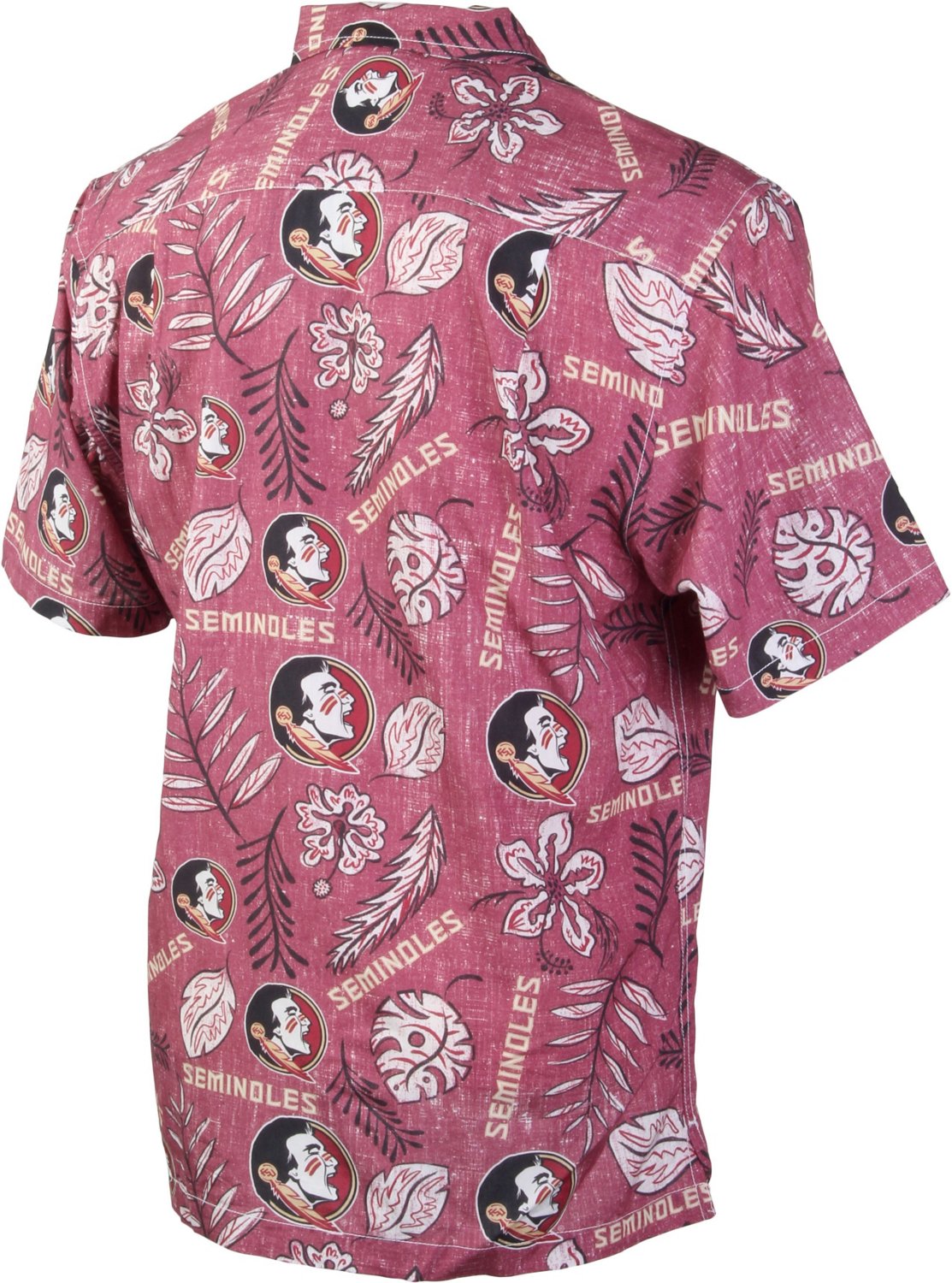 Wes and Willy Men's Florida State University Vintage Floral Button Down Shirt                                                    - view number 2