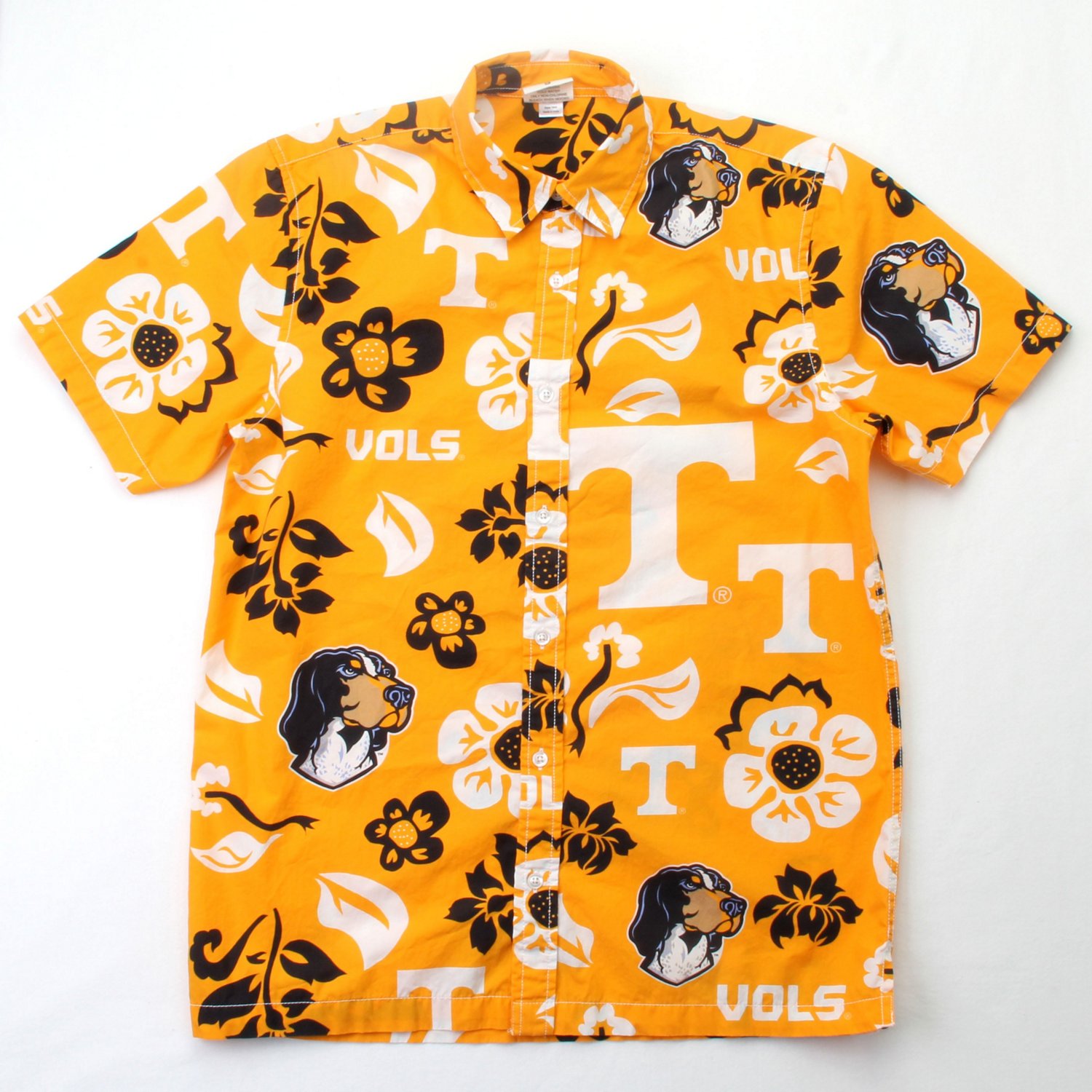 Wes And Willy Men's University Of Tennessee Floral Button Down Shirt 