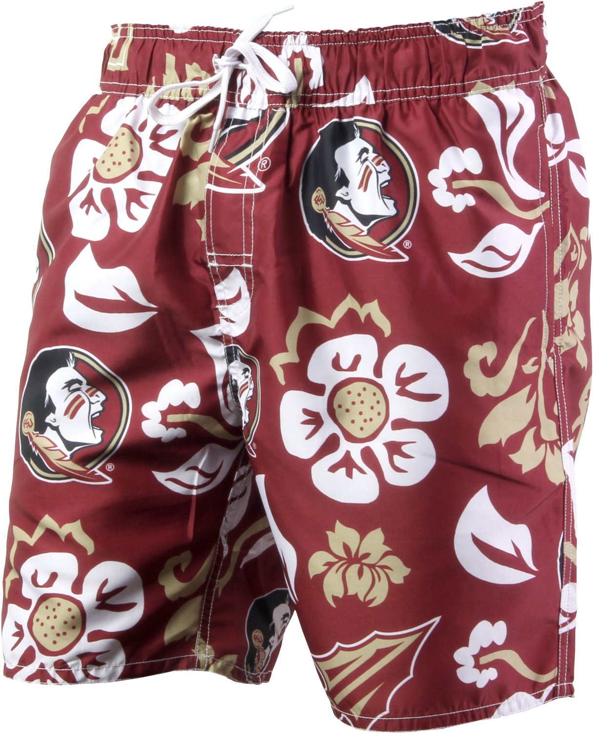 Wes and Willy Men's Florida State University Floral Swim Trunks