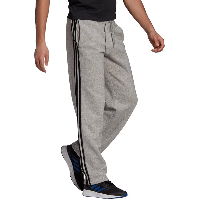 adidas Men's Essentials Open Hem Pants Gray, Medium - Men's Athletic Fleece at Academy Sports product image